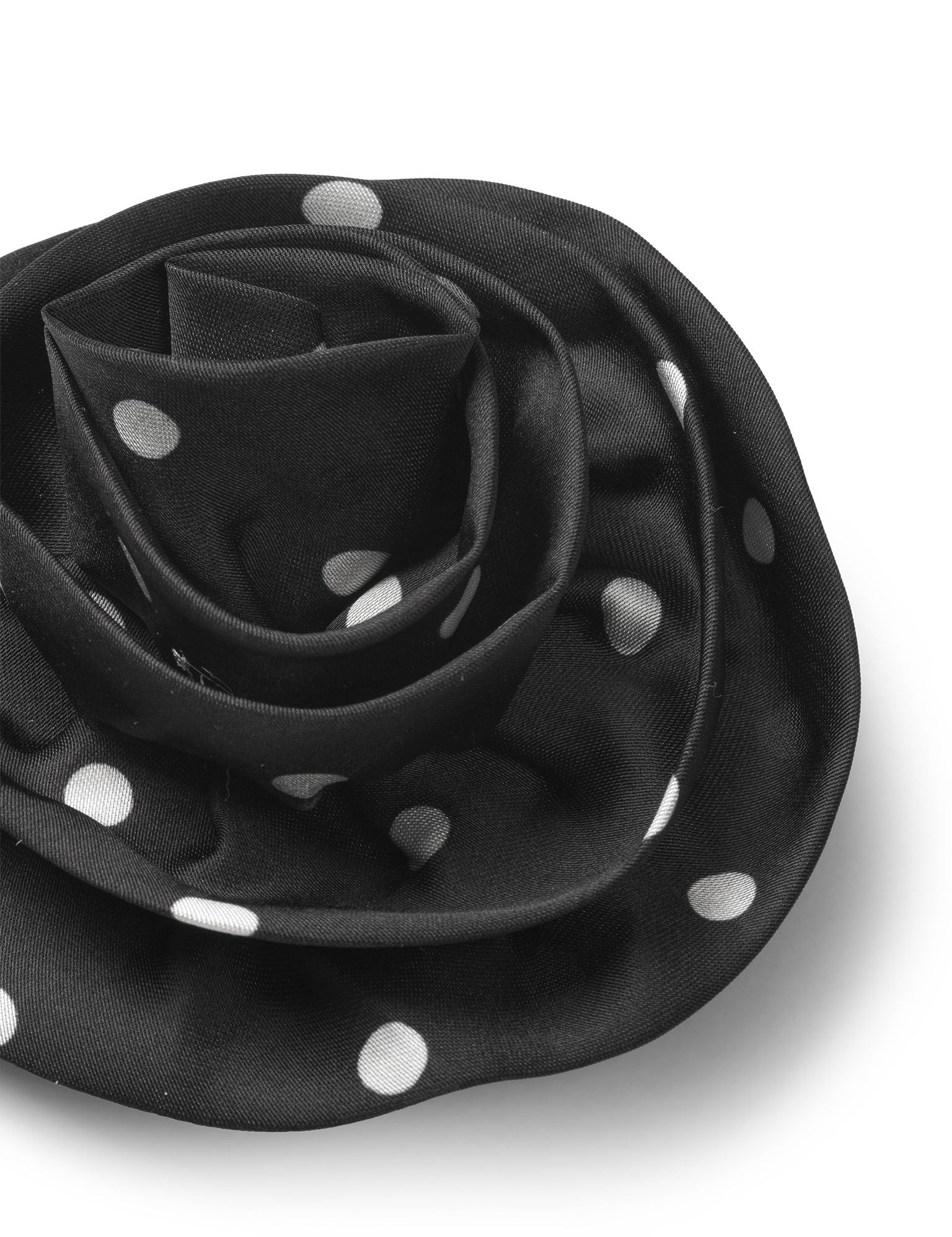 Rose broche – Dot Black/White